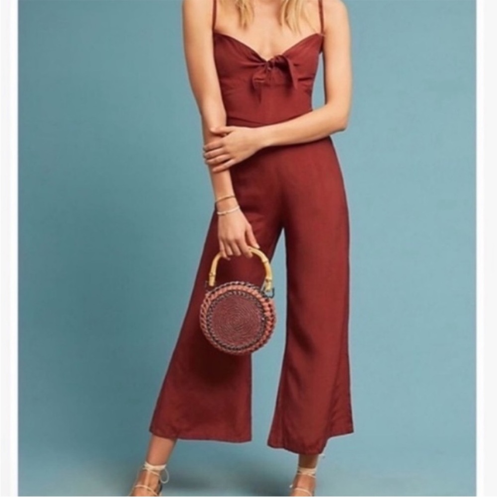 Faithfull The Brand Presley Front Tie Cropped Jumpsuit
Sz 4